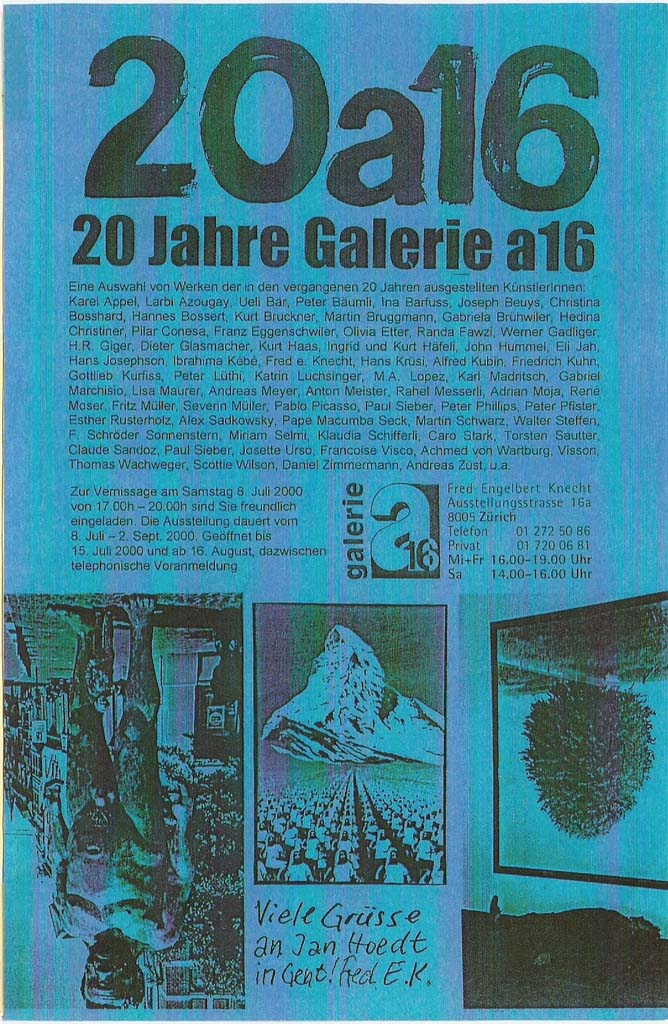 Colectiva 20 Años - Galería A-16 (Zúrich)